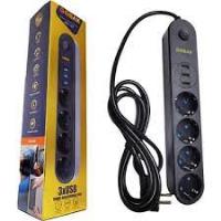 GOBAX Termal Akım Korumalı 2MT 3XUSB 10a-2500w MG-101